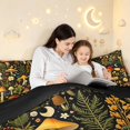 thumbnail image 5 of Homewish Fungus Plant Mushrooms 7 Pieces Full Size Bedding Sets,Floral Butterfly Moon Full Size Bed in a Bag,Black Reversible, 5 of 8