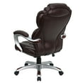 thumbnail image 6 of Flash Furniture High Back Brown LeatherSoft Executive Swivel Ergonomic Office Chair with Arms, 6 of 8