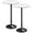 White, variant on Bistro Pub Table Round Bar Height Cocktail Table Metal Base MDF Top Obsidian Table 23.8-Inch Top, 39.5-Inch Height (Faux Marble, 1-Pack)