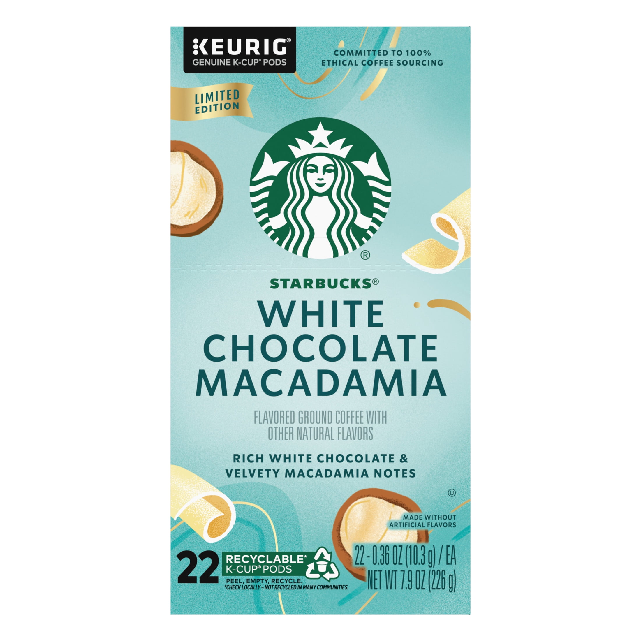 Starbucks White Chocolate Macadamia Flavored Coffee, Keurig K-Cup