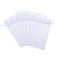thumbnail image 2 of 50 Pcs 10x15CM Drawstring Present Bags Gift Candy Favor Storage Packing Bags Wedding Party Supplies (White), 2 of 8