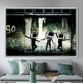 thumbnail image 6 of Tv Graffiti Canvas Art, Banksy TV Printed Canvas, Banksy Dancing People Artwork, Banksy Dancing TV, Street Art Canvas, Graffiti Art Canvas, Canvas Wall Decor - 3P-Black Framed, 6 of 9