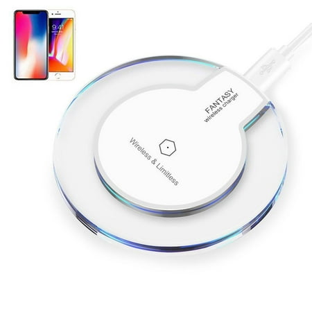 Wireless Charger, EEEKit Fast Wireless Charger Pad/Mat QI Ultra Thin Wireless Charging Station Compatible with iPhone Xs XR Max X 8/8P, Galaxy S10 S9 S8 S7 Note 9/8