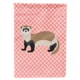 thumbnail image 1 of "Treasures BB7878CHF Ferret Pink Check Canvas House Flag, Size, Multicolor" Caroline's Treasures BB7878CHF, 1 of 1