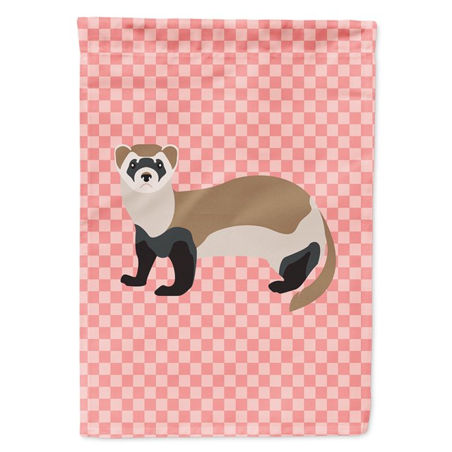 "Treasures BB7878CHF Ferret Pink Check Canvas House Flag, Size, Multicolor" Caroline's Treasures BB7878CHF