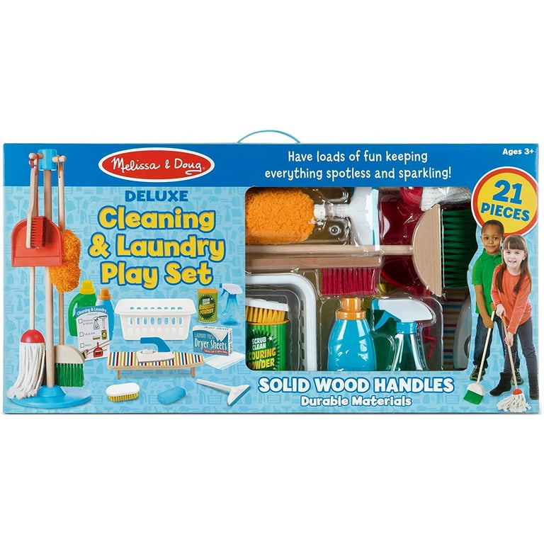 Melissa Doug Deluxe Cleaning and Laundry Play Set 21pc