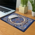 thumbnail image 4 of WIRESTER 13.77x10.23 in Super Size Rectangle Mouse Pad, Non-Slip X-Large Mouse Pad for Home, Office, and Gaming Desk - Vintage Oriental Blue Persian Floral Rug, 4 of 5