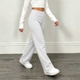 thumbnail image 5 of NEBWOAK Big Girls Wide Leg Pants High Rise Elastic Waist Comfy Lounge Stretch Tween White,Size 7-8T, 5 of 9