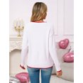 thumbnail image 2 of Cogild Sweaters for Women Heart Pattern Knit Crew Neck Long Sleeve Pullover Sweater, 2 of 10