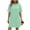 Mint Green, variant on Qiopertar Women's Casual Short Sleeve Round Neck Bandage Dress with Pockets Solid Color A-Line Skirt Spring Summer Vacation Travel Comfy Relaxed, Mint Green XL