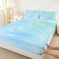 thumbnail image 3 of Castle Fairy Kids Teens Gradient Lines Queen Sheet Sets,Stripes Bed Set, 3 of 7