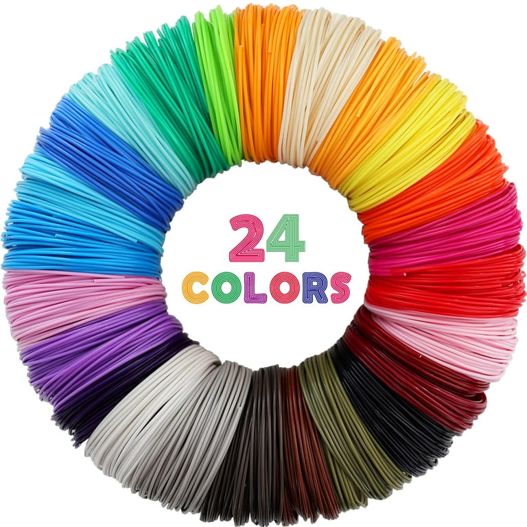 24 Colors 1.75mm ABS 3D Pen Printer Filament Refill, Each Color