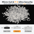 thumbnail image 6 of Quietlemon Auto & Manual Paper Shredder, 200-Sheet Capacity, P-5 Micro-Cut, Auto Feed, Quiet & Long-Lasting, Type-C Port, 40-Min Continuous Use, 6 of 11