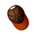 thumbnail image 3 of Leather Baseball Cap 100% Real Lambskin Leather Orange Color, 3 of 6