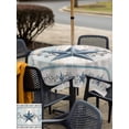 thumbnail image 5 of Outdoor Tablecloth with Umbrella Hole for Patio/Picnic/Party/Camping, Texas Star Blue Waterproof Table Cloth Square Cover Washable, Farmhouse Country Branches Wooden Grain (60"x 60"), 5 of 8