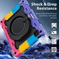 thumbnail image 5 of ROISKIN for iPad Air 11 inch Case (M3 2025/M2 2024)/ Air 6th Generation for Kids with HD Screen Protector, 360 Rotating Kickstand, Shoulder Strap, Pen Holder, Heavy Duty Military Case for iPad Air 11, 5 of 6
