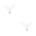 thumbnail image 2 of Minnieouse Collar de plata de doble capa con colgante de insectos para mujer, accesorio de moda para mujer, joyería de diamantes de imitación Oro blanco 2piezas, 2 of 6