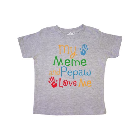 

Inktastic Meme and Pepaw Love Me Gift Toddler Boy or Toddler Girl T-Shirt