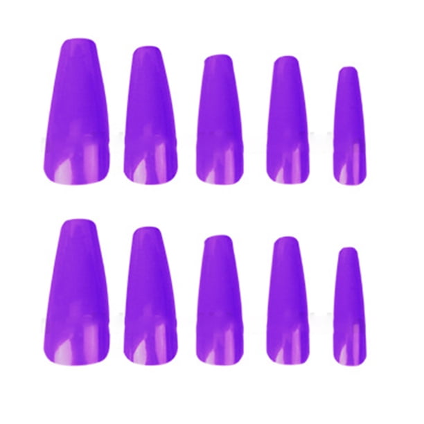 100 piezas de uñas postizas extra largas mate estilo bailarina, uñas postizas de cobertura total de color sólido, uñas postizas mate con caja para mujeres y niñas, decoraciones de uñas negras