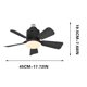 thumbnail image 4 of Ventilador de Techo Pequeño con Luz y Control Remoto | Bombilla Led Regulable de 3 Colores (3000K-6500K) para Base E26/E27 | Incluye Extensor de Casquillo | Ventilador de Techo Pequeño de Rosca, 4 of 7