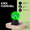 thumbnail image 2 of Tradeopia Premium Interactive 6 Inch Plasma Ball – Green with Black Base, 2 of 6