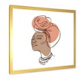 thumbnail image 2 of Designart 'One Line Portrait of Afro American Woman IV' Modern Framed Art Print, 2 of 4