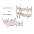 thumbnail image 2 of Emily Rose 18 Inch Doll Bunk Bed | Two Single Stackable 18 Inch Doll Beds | 18" Doll Bunkbed, Includes 2 Sets of Doll Bedding & Ladder | Furniture fit, 2 of 2