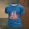 thumbnail image 2 of Rggeeun Men'S T-Shirts Stars And Stripes Patriotic 250 Years & Planes Graphic 1776-2026 Print Short Sleeve Crew Neck For 4th Of July Flag Raising Ceremony Freedom Tee,Blue,Xl, 2 of 3