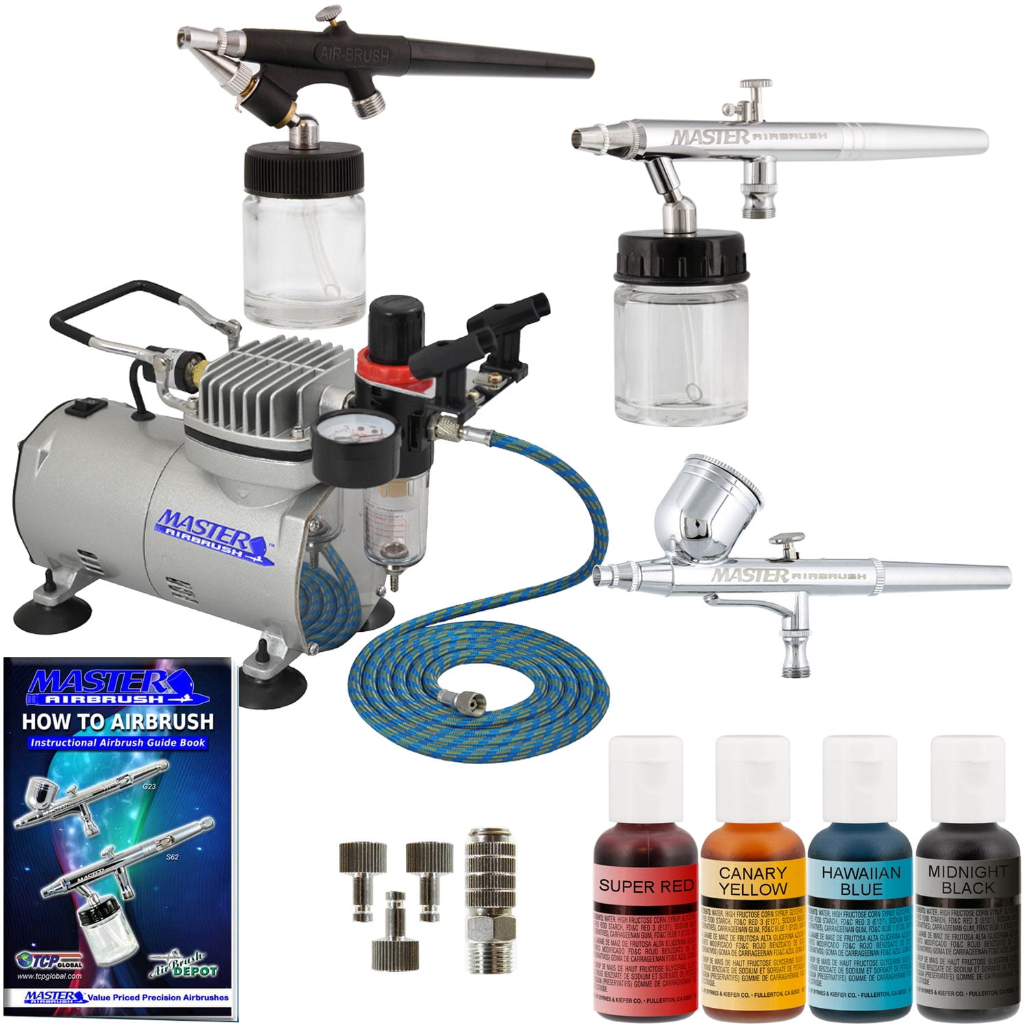 3 AIRBRUSH CAKE DECORATING SYSTEM KIT Air Pressor