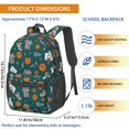 thumbnail image 3 of Basketball and Whistle Teal Pattern 17" School Backpacks for Teens,Waterproof Oxford Fabric,S-Shape Padded Straps for School,Travel,Hiking,Camping, 3 of 6