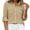 Khaki, variant on Nowekniz Women Lapel Fashion Button Pocket Solid Color Cardigan Foldable Sleeve Top Shirt Coat