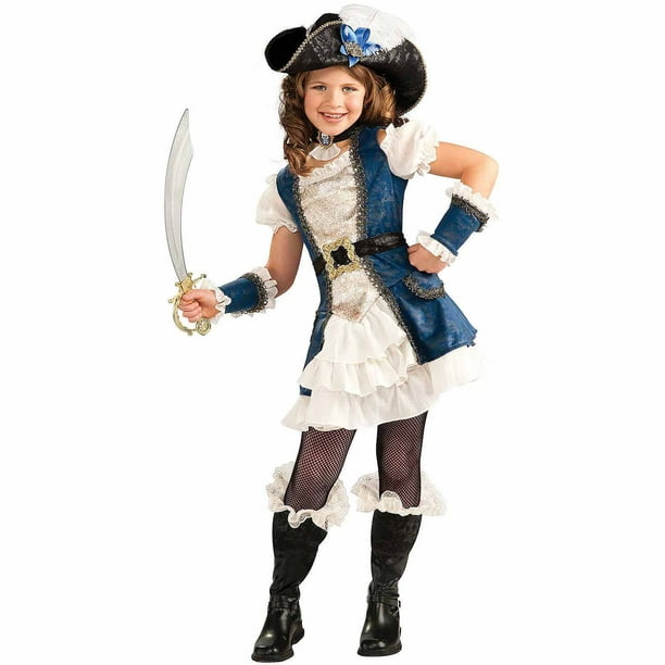 Blue Pirate Girl Child Halloween Costume - Walmart.com