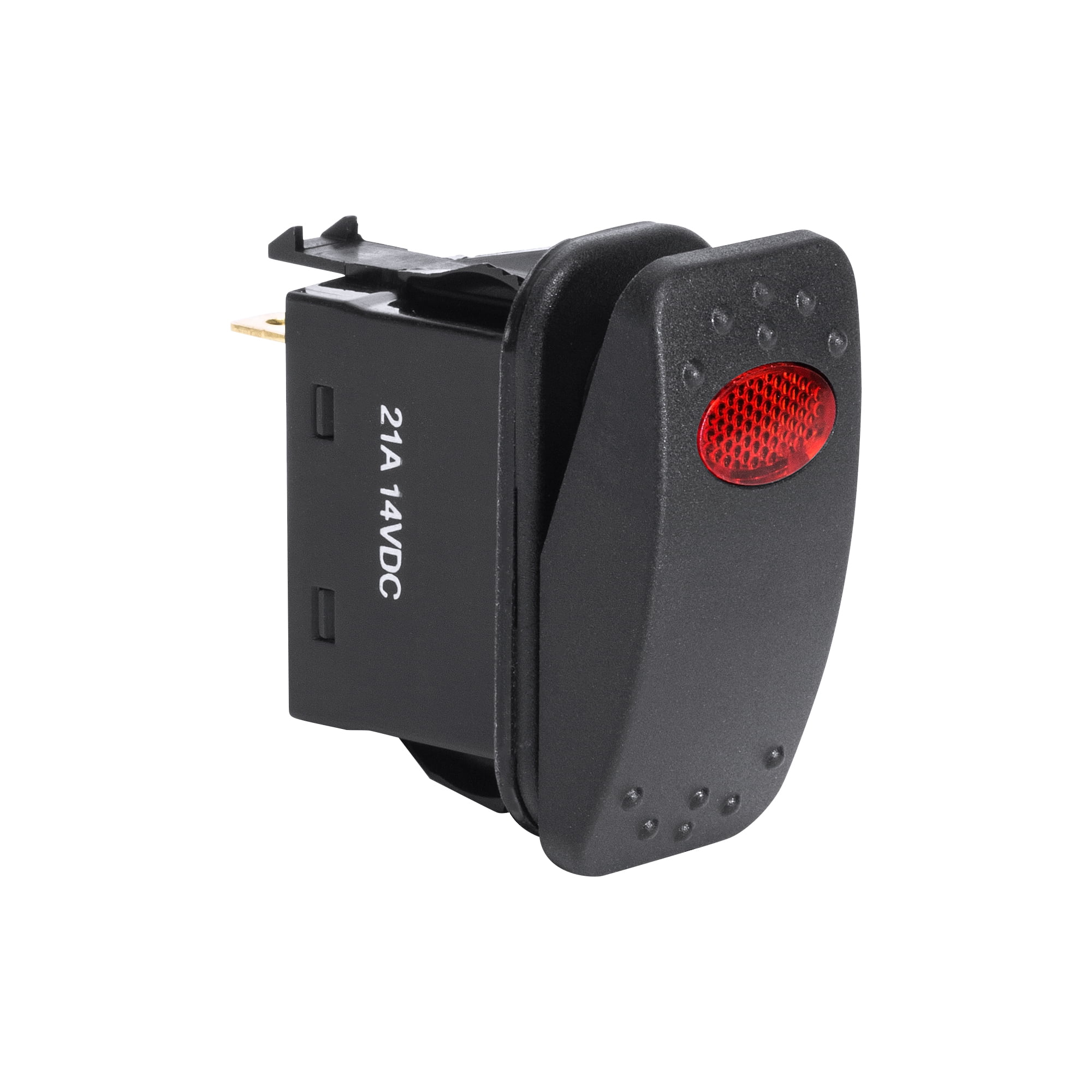 12V DC 20A 3-Pin SPST LED On/Off Rocker Switch Kit - RED - Walmart.com