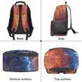 thumbnail image 6 of Uorisanigo Fire Basketball Kids School Backpack 17 Inch, Multifunctional Kids Bookbag for Ages 6-12, Lightweight with Padded Shoulder Straps, 6 of 7