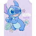 thumbnail image 4 of Disney Lilo & Stitch Toddler Girls' Sleeveless Romper Pajama and Headband Set Lavender Stitch, 4 of 4
