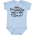 thumbnail image 3 of Inktastic Baby Even Miracles Take a Little Time Boys or Girls Baby Bodysuit, 3 of 5
