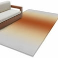 thumbnail image 2 of Burnt Orange Grey Ombre 2.7x5 Area Rugs, Modern Abstract Art Gradient Non-Skid Rubber Backing Large Rectangle Rugs - Living Room Bedroom Home Office, Indoor Floor Mat Carpets Washable Rug, 2 of 9