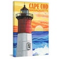 thumbnail image 3 of "Cape Cod Lighthouse" Painting Print on Wrapped Canvas, 3 of 5