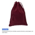 thumbnail image 4 of Velvet Drawstring Bags 7.87x9.84 Inch Gift Bags Jewelry Pouches Burgundy 10Pcs, 4 of 6
