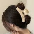 thumbnail image 4 of Mosey Winter Plush Hair Claw Faux Fur Anti-slip Strong Claw Soft Anti-break Hair Decoration Fixation Hair Clip Crab Headwear Hair Hairgrip Lady Accessories, 4 of 8