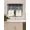Dark Gray, variant on Gorgeous Home Linen 1Pc Wave Bright Red Waterfall Valance with Tassels Faux Silk Rod Pocket Semi Sheer Dressing Window 55" wide X 18" long for kitchen décor