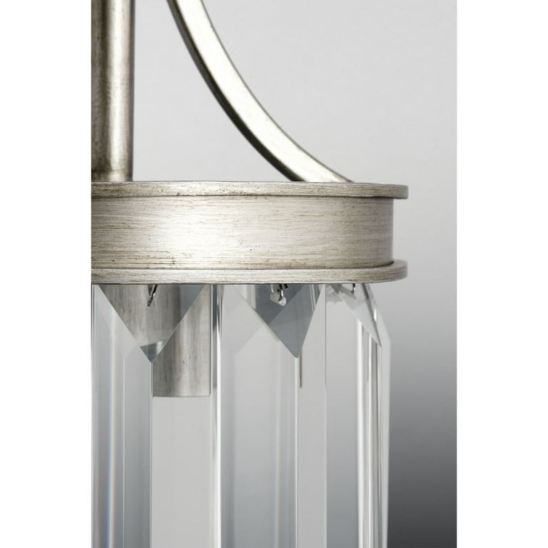 Glimmer Collection Four-Light Silver Ridge Luxe Linear Chandelier Light 