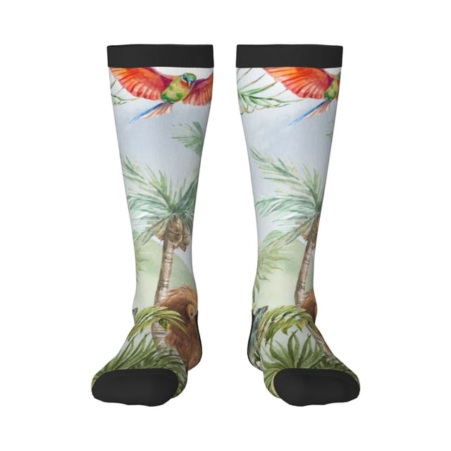 Balery Watercolor African Animals Wildlife Calcetines novedosos Calcetines deportivos Calcetines hasta la rodilla Calcetines de algodón Calcetines originales y geniales