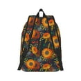 thumbnail image 6 of Rocae Sunflowers for Durable Canvas Backpack Leisure Large Bag Travel Rucksack Multi-function Backpack, 6 of 8