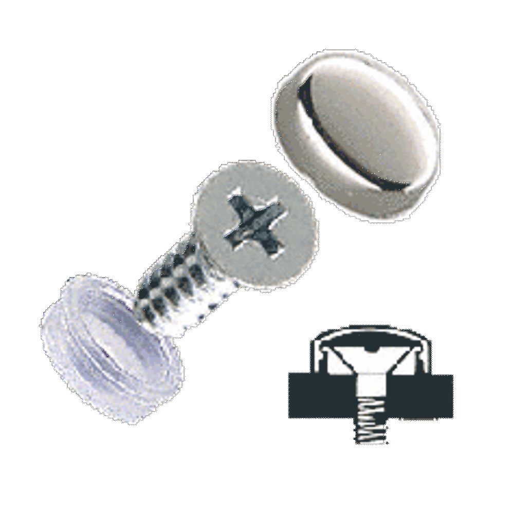 CRL SC80C50XCP100 CRL Chrome Countersunk Small Snap Cap Screw Covers