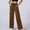 Brown, variant on Trushirts Women's Cargo Wide Leg Pants - 100% Polyester, Black, Size L, Elastic Waist with Drawstring, Multiple Pockets, Casual Trendy for Daily Wear/School/Errands