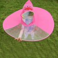 thumbnail image 4 of Chubasquero plegable para niños, impermeable, resistente al viento, reutilizable, con capucha, para exteriores, para niños y niñas [rosa], 4 of 5