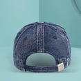 thumbnail image 4 of Distressed Washed Denim Baseball Caps, Unisex Ripped with Threads Trucker Hats, Vintage Destroyed Snapback for Street Wear Summer Festivals Concerts and Casual Outings Black, 4 of 4