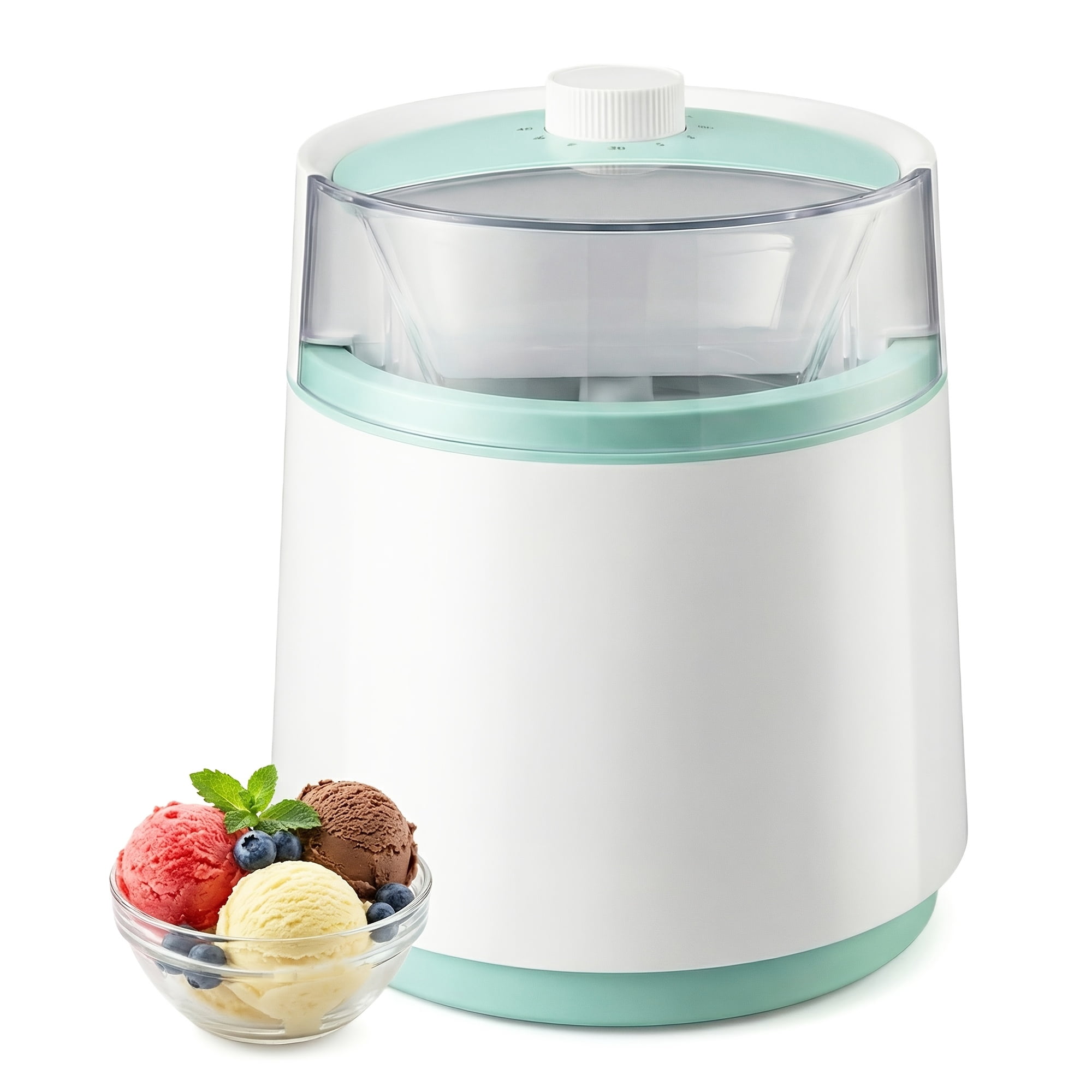 Fanruina Large Capacity Stainless Steel Ice Cream Maker with LED Display, 67.63oz & 27.05oz Optional, Easy Operate and Clean, Homemade Healthy Ice Cream