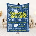thumbnail image 3 of Graduation Soft Throw Blanket 2025, Birthday High School College Graduation Gifts for Daughter Son from Mom Dad, Class of 2025 Graduation Blanket Gifts for Him Her, 3 of 5